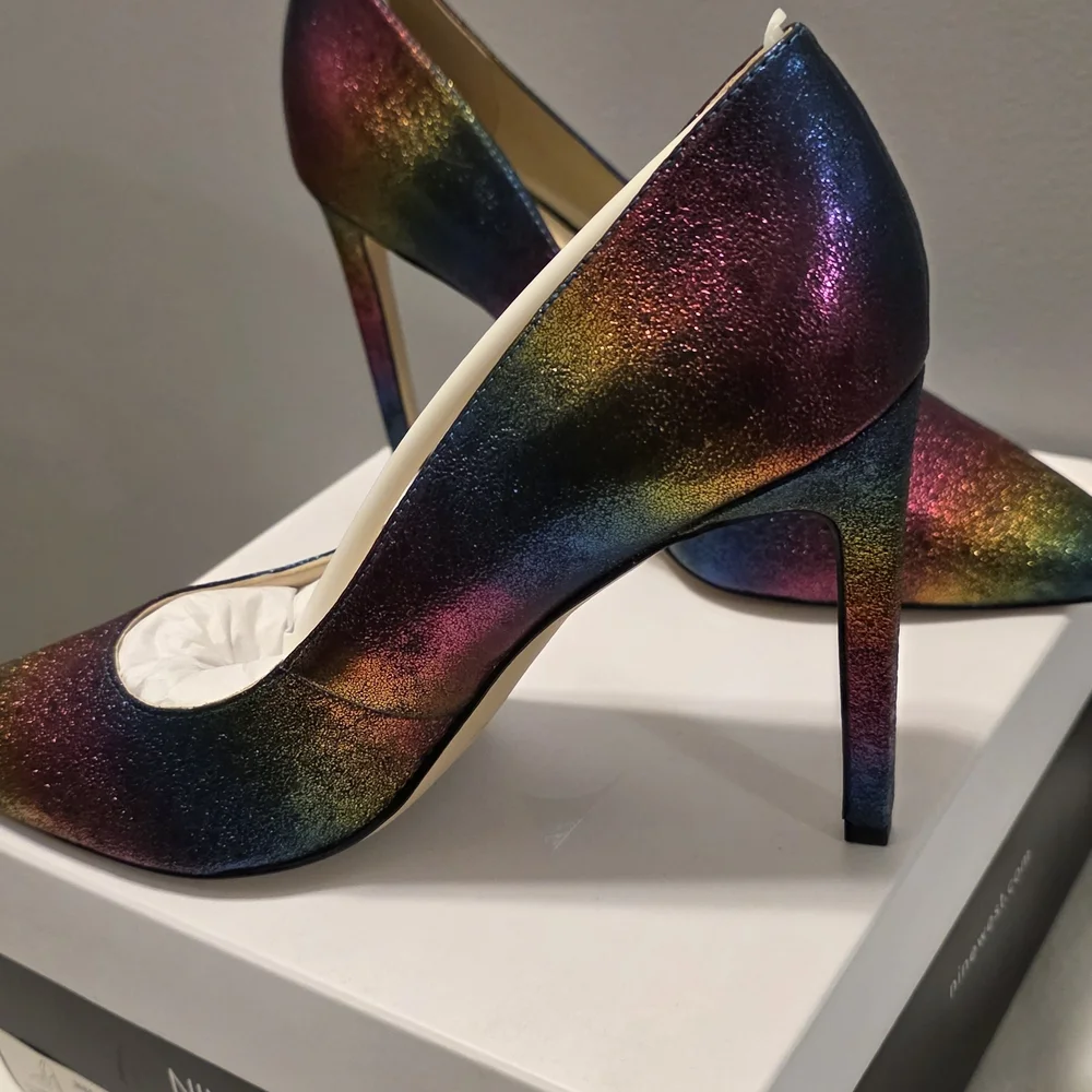 BRAND NEW Nine West Multicolor Tatiana Stilletto Heels - Picture 3 of 7
